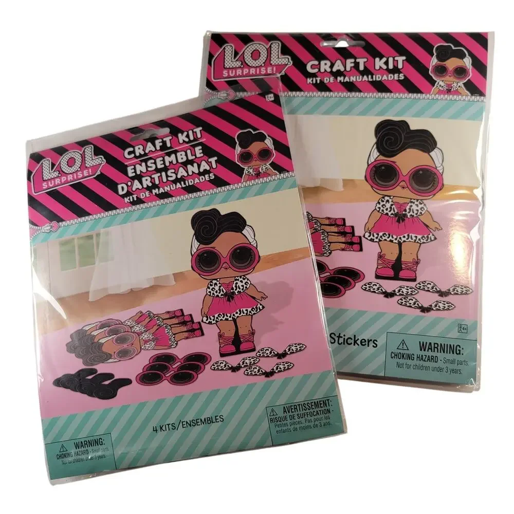 LOL Surprise Craft Kits Set of 8 Girl Party Favor DIY Dress Up Cardboard